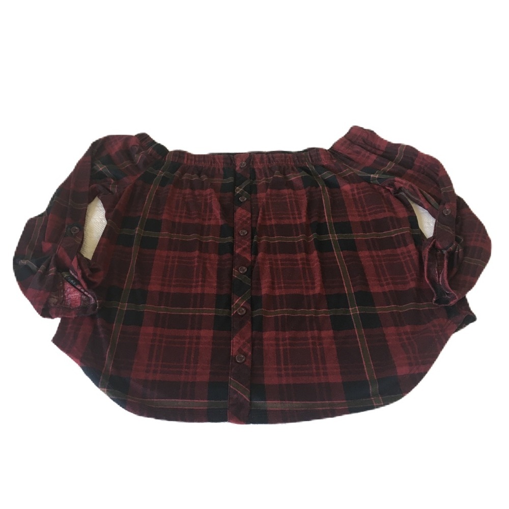 Ambiance Flannel Crop Top Size M